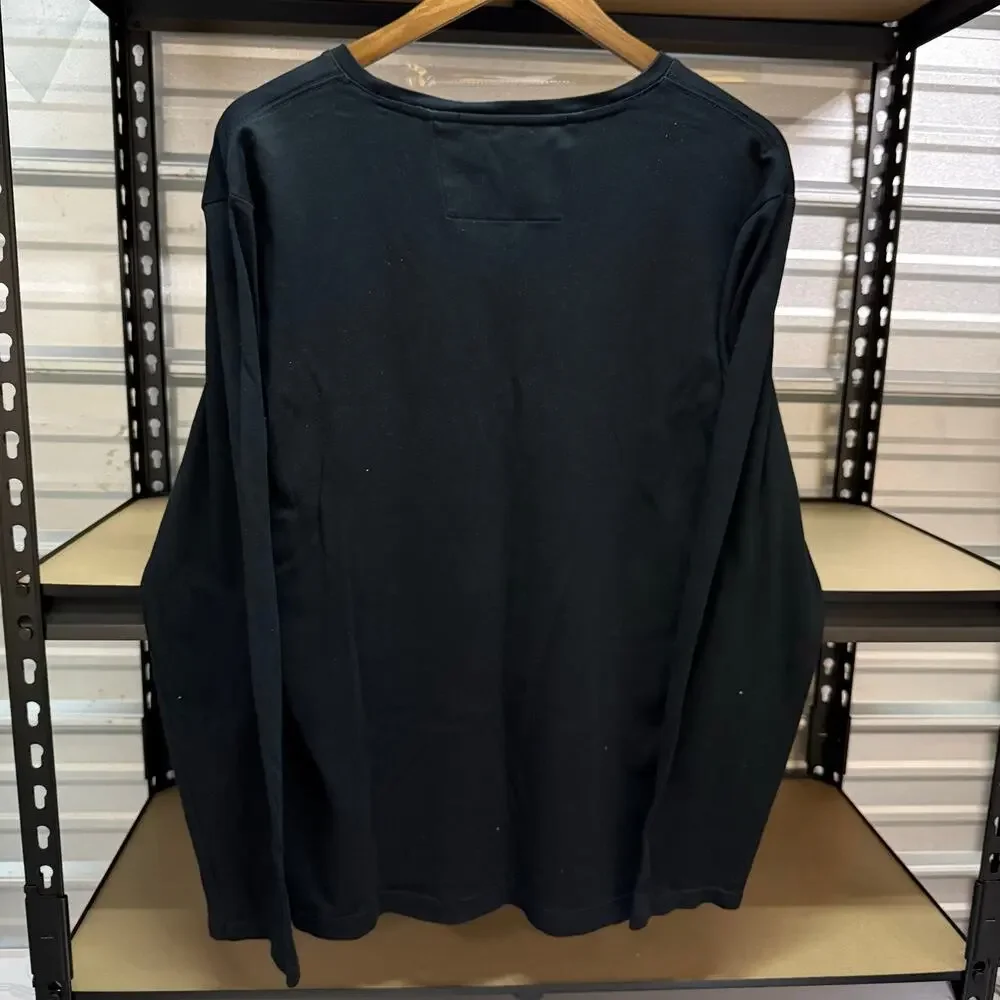 Banana Republic Luxury Touch Mens XL Black Long Sleeve Tee 100% Cotton